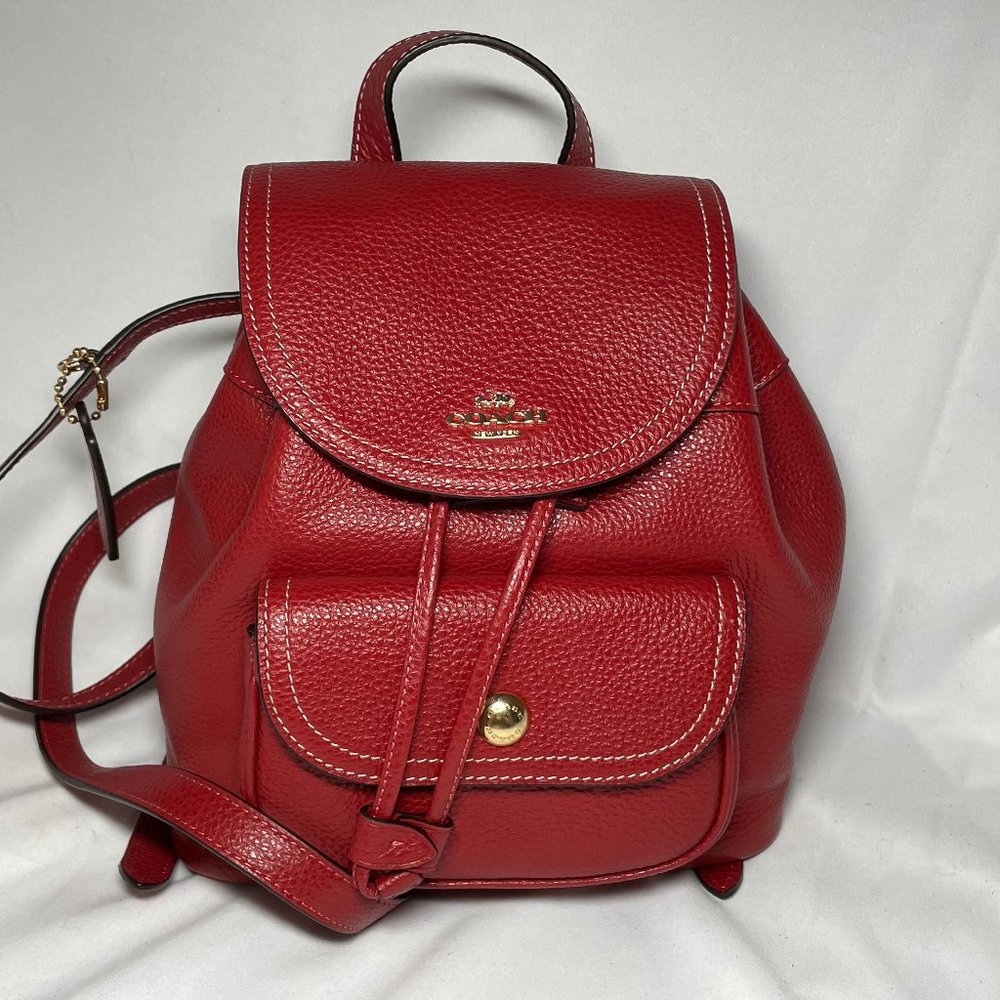 NEW Coach Mini Pennie Backpack 22 - Red NWT